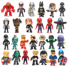 Yingcheng 26 Pieces Superhero Mini Action Figures Sets For Boys Titan Hero Series Small Super Hero Sets