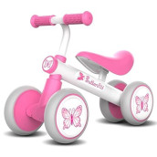 Wdmiya Baby Balance Bike Toys For 1 Year Old Girls Gifts, 10-36 Months Toddler First Bike With No Pedal, 4 Silence Wheels & Soft Seat, One Year Old Girl Birthday Gift For Christmas, Halloween