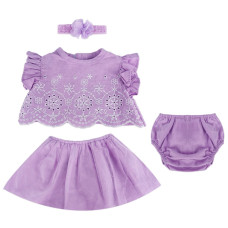 Wooroy Reborn Baby Doll Clothes For 1820 Inch Purple Reborn Doll Girl Dress Reborn Baby Dolls Outfits Reborn Baby Clothing Baby