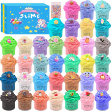 35 Pack Mini Butter Slime Kit With Slime Accessories Scented Slime For Boys Girls Soft Nonsticky Fun Party Toy For Kid