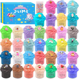 35 Pack Mini Butter Slime Kit With Slime Accessories Scented Slime For Boys Girls Soft Nonsticky Fun Party Toy For Kid