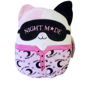 Squishmallow Official Kellytoy 8 Sleepy Pajamas Winter Release Plush Stuffed Toy Katsla Cat Night Mode Mask