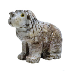 Nelson Creations Llc Dog Sitting Natural Soapstone Handcarved Animal Charm Totem Stone Carving Figurine Inch 2 Inch