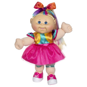 Cabbage Patch Kids Jojo Siwa Doll 14A Plush Toy Includes Sparkly Dress Jeweled Bodice Pink And Blue Highlights With Gian