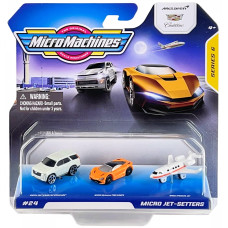 Micro Machines 2021 Series 6 Starter Pack 24 Micro Jet Setters 2021 Cadillac Escalade Mclaren 720S Coupe Private Jet