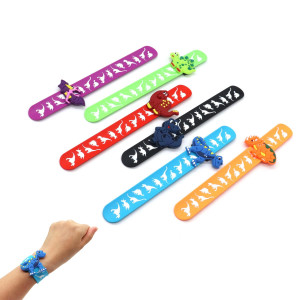 Paituend Dinosaur Slap Bracelets For Kids Party Favorsdinosaur Theme Goodie Bag Stuffers6Pack For Boysgirls Dinosaur Theme P