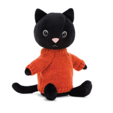 Jellycat Knitten Kitten Tangerine Stuffed Animal