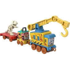 Fisherprice Thomas Friends Dino Fix Em Up Friends Carly The Crane And Sandy Pushalong Toy Train For Preschool Kids Ages 3 Y