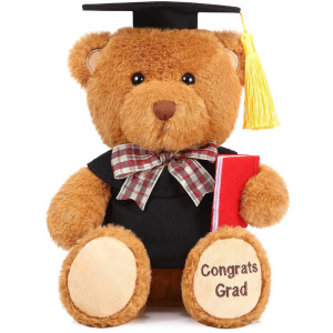 Zomiboo 2024 Graduation Bear Gifts For Her 11 Inch Graduation Plush Bear Toy With Black Hat Congrats Grad For Nurse Kindergarten