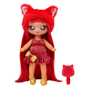 Na Na Na Surprise Sweetest Gems Ruby Frost 75 Fashion Doll Garnet Birthstoneinspired With Red Hair Taffeta Dress And Brush