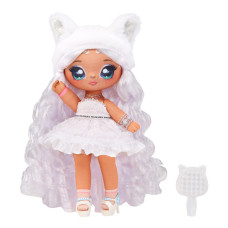 Na Na Na Surprise Sweetest Gems April Sparkles 75 Fashion Doll Diamond Birthstone Inspired With White Hair Ruffle Satin D