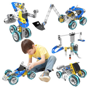 Comin Educational Toys Building Sets Stem Learning Kit 5 In 1 Engineering Toys Creative Set 113 Pieces For Boysgirlsbirthday