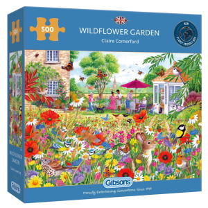 Wildflower Garden 500 Piece Jigsaw Puzzle Sustainable Puzzle For Adults Premium 100 Recycled Board Great Gift For Adults