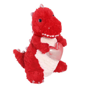 Bearington T-Riffic Love Stuffed Animal Dinosaur Plush, Holding a Heart, Kid companion Plushie, great gift for Birthdays, Holidays and Other Special Occasions Like Valentines Day, Red, 12 inches