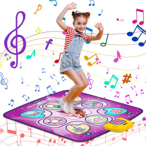 Aipin Dance Mat Dance Mat Toy For Kids Ages 310 Musical Play Mats Pink Dance Mat With 5 Game Modes Including 3 Challenge Levels