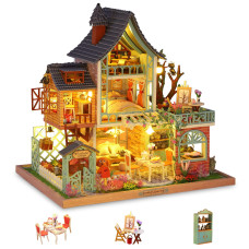 Gudoqi Diy Miniature Dollhouse Kit Tiny House Kit With Music Miniature House Kit 124 Scale Great Handmade Crafts Gift For Bi