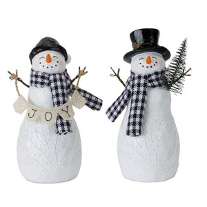 Melrose Modern Home Decorative Snowman (Set Of 4) 6" H Resin
