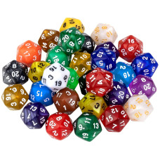 30 Pieces 20 Sided Polyhedral Dice Set 22 Colors 20 Sides Dice Assortment For Dungeons And Dragons Rpg Mtg Table Games Come With