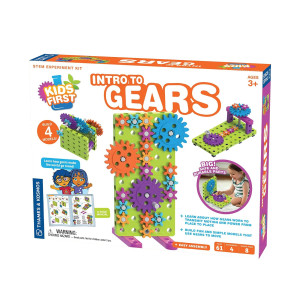 Thames Kosmos Kids First Intro To Gears Stem Experiment Kit For Ages 3 Build 4 Models Learn About Gears Power Motion