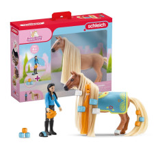 Schleich Horse Club Sofias Beauties 18Piece Horse Beauty Set Horse Rider Kim And Horse Figurine With Brushable Styling Hair