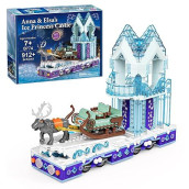 Under The Baubles Educiro Ice Princess Castle With Reindeer Sven Moveable Toy Building Set For Kids, Girls, And Boys Ages 8-12,(912 Pieces) Anna-Elsa'S Toys Gift Ideas