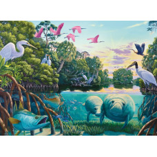 Ravensburger Manatee Moments 500 Piece Jigsaw Puzzle Unique Softclick Technology Vibrant Imagery Ecofriendly Materials