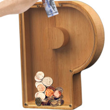 Large Wooden Piggybank Letter Personalized Piggybank For Kids From A To Z Alphabet Saving Money Box Diy Your Name Letter Coin