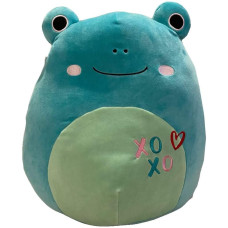 Squishmallows Official Kellytoy Valentines Squad Squishy Soft Plush Toy Animal 8 Inch Ludwig Frog