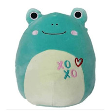 Squishmallow Frog 30Cm 12 Inch Ludwig Xoxo Heart Valentine Teal Plush Stuffed Animal Super Soft Cuddle Pillow