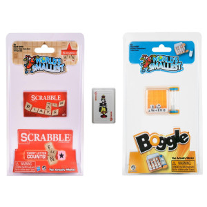 Worlds Smallest Scrabble Boggle Miniature Playing Cards Bundle Set Of 3