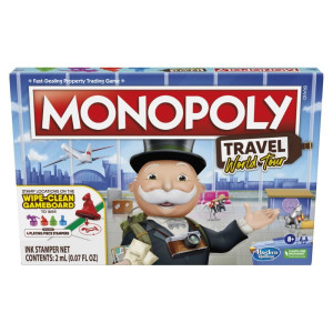 Monopoly Travel World Tour Board Game, Ages 8+, Multicolor