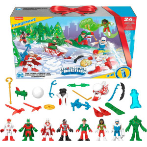 Fisherprice Imaginext Dc Super Friends Advent Calendar Christmas Toy With 24 Figures Accessories For Preschool Kids Ages 3