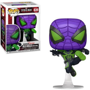 Pop Funko Games Marvels Spiderman Miles Morales Miles Purple Rain Suit Bundled With Ecotek Box Protector Case