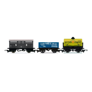 Hornby Triple Wagon Pack Various Era 3 Railroad Multicolor R60135