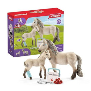 Schleich Horse Club, Horse Toys For Girls And Boys, Hannah'S First-Aid Kit Horse Set With Icelandic Horse Toy, 7 Pieces, Ages 5+
