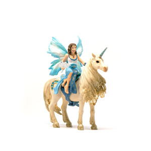 Schleich Bayala Mermaid Eyela Doll With Golden Unicorn 4Pc Figurine Playset Featuring Bold And Glitter Details Highly Durabl