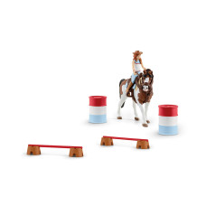 Schleich Horse Club 12Piece Hannahs Riding Horse Set Rodeo Riding With Cowgirl And Horse Realistic Western Rodeo Farm Anima