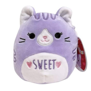 Squishmallow Official Kellytoy Valentines Squad Squishy Soft Plush Toy Animal 5 Inch Tabitha Cat