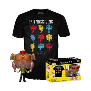 Funko Pop Tee Friends Monica With Turkey Large L Tshirt Clothes With Collectible Vinyl Figure Gift Idea Toy