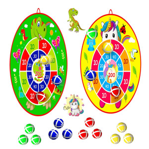 255 Large Kids Dart Board With 12 Sticky Balls Kids Ball Games Indoor Gameoutdoor Gamegarden Gameboard Gamefun Partygame Toys