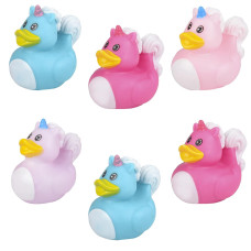 The Dreidel Company Unicorn Rubber Duck Toy Duckies For Kids Bath Birthday Baby Showers Summer Beach And Pool Activity 2 6P