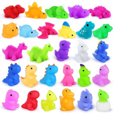 Dinosaur Squishies 28Pcs Mochi Squishy Toys For Kids Party Favors Mini Squishy Mochi Animal Squishies Stress Relief Toys For Adu