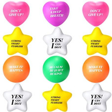 30 Pieces Motivational Stress Balls Colorful Foam Balls Inspirational Stress Relief Balls Quotes Stress Ball Pack Small Anxiety