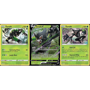 Zarude V 022185 Vivid Voltage Chilling Reign Shining Fates Pokemon 3 Card Lot Holo