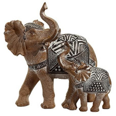 Puckator Wooden Effect Elephant Figurine