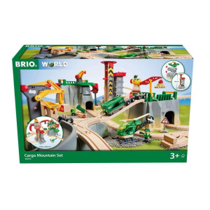 Brio World 36010 Cargo Mountain Set 49 Piece Wooden Train Set Toy For Kids Age 3 Up Dynamic Play Experience Fsccertifie