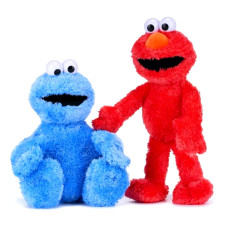 Cookie Monster Elmo 2 Pack Sesame Street Super Soft Giftquality Cuddly Plush Toys 42Cm