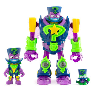 SUPERTHINGS Enigma Superbot - Articulated Hero Robot with Combat Accessories, 1 Exclusive Kazoom Kid and 1 Exclusive SuperThing