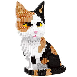 Iseesee Micro Mini Blocks Cat Building Animal Set Diy 3D Building Toy Bricks For Kids Or Adult Colorfull Catlarge 4800Pcs