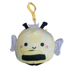 Squishmallows Official Kellytoy 35 Inch Clip On Bag Keychain Backpack Clips Squishy Soft Plush Toy Animal Sunny Bee Tie Dye